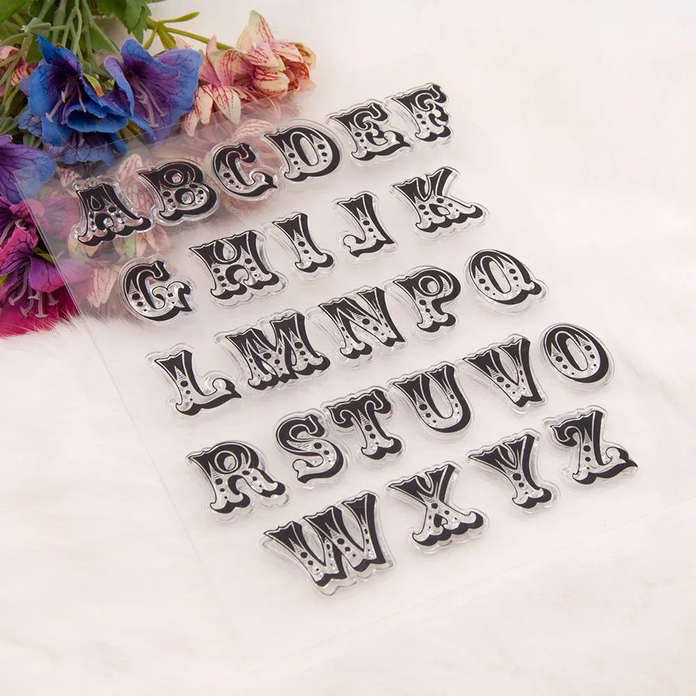 

Uppercase Letter Clear Stamp Transparent Seal DIY Scrapbooking Card Making Clear Silicone Stamp Crafts Supplies 2021 New