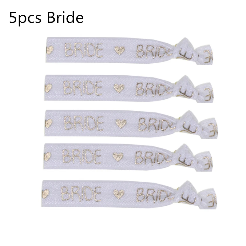 Bride White 5PCS 1 шт, бейсболка для невесты, для девичника, вечерние, для девичника, для свадебной вечеринки, украшения для девичника, вечерние аксессуары, Q - Цвет: Bride White 5PCS