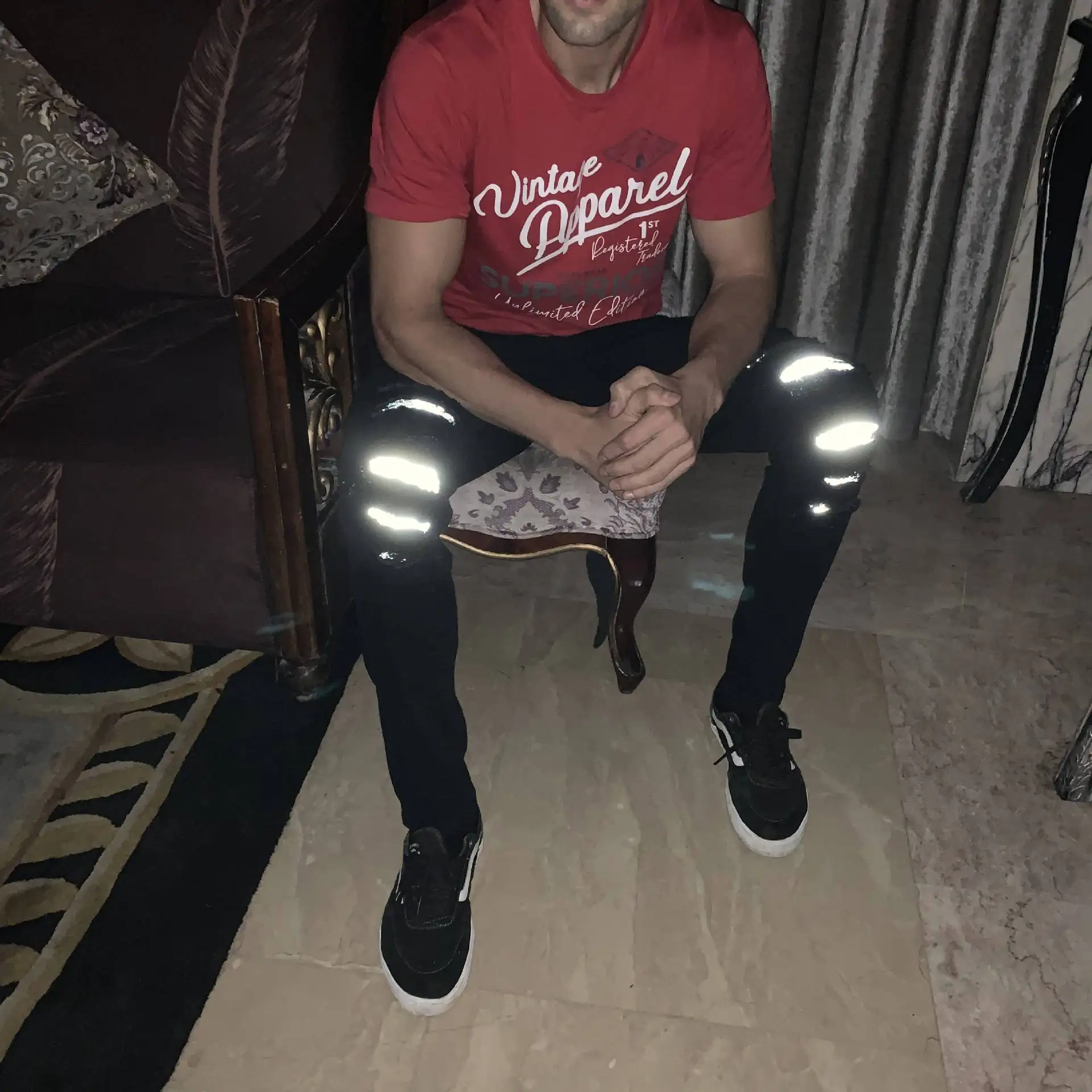 

New Men's Super Fire Leisure Pants in 2019 Fashion Body-building Leisure Men's Bottom Pants Hip-hop Reflective Pants