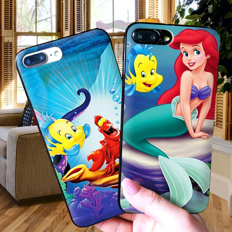 Маленькая Русалка чехол для iPhone 6 6S plus роскошный черный 5 5S SE 7 8 Plus X XS Max XR |