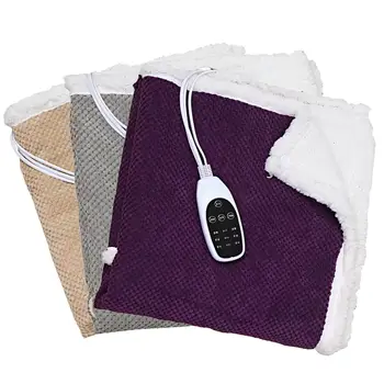 

2 Size 60W Electric Blanket Washable Double-sided Plush Warmer Heating Blanket Knee Pads Shoulder Shawl Heating Blanket