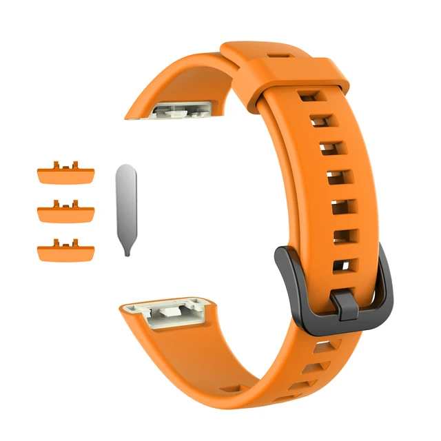 Soft Silicone Band Straps For Huawei Band 6 Smart Watch Wristband Replacement Smart Watch Strap For Huawei Honor Band 6 Correa Orange