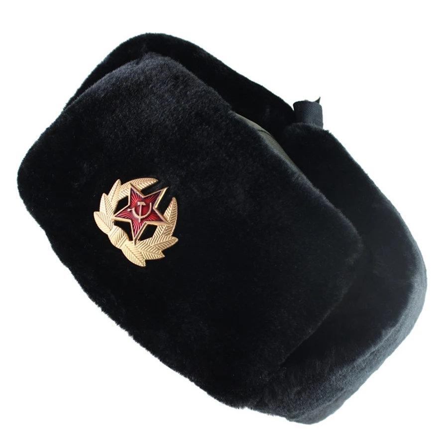 Soviet-Army-Military-Badge-Russia-Ushanka-Bomber-Hats-Pilot-Trapper-trooper-Hat-Winter-Faux-Rabbit-Fur (1)