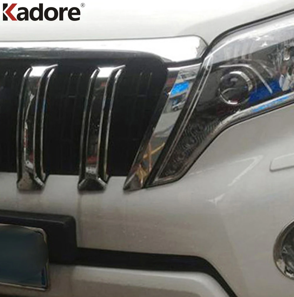 Хромированная накладка на переднюю решетку бампера для Toyota Prado J150 FJ 150 2014 2015 2016
