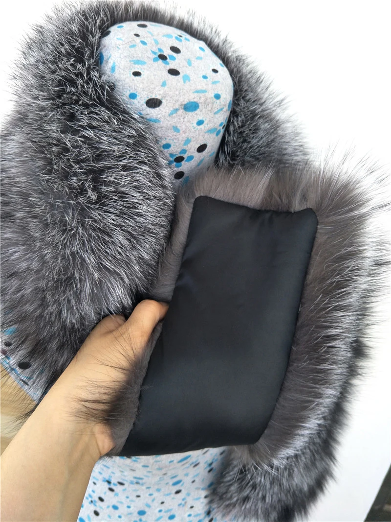JKP натуральная черно-бурая лиса меховой воротник для женщин натуральная зимняя теплая шуба аксессуар натуральный Лисий мех шарф плотная шаль и обертывания