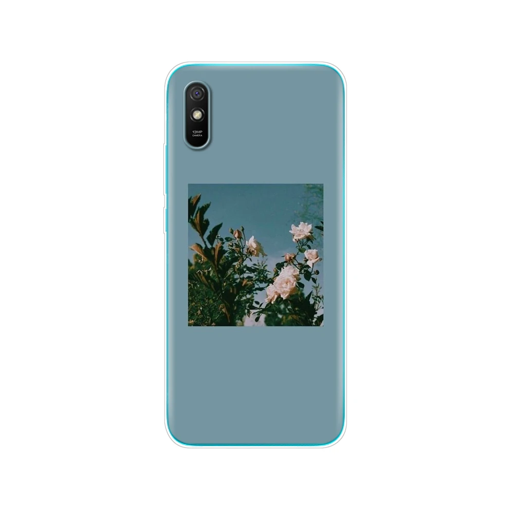 cases for xiaomi blue For xiaomi redmi 9A Case Silicon Back Cover Phone Case For redmi 9A back cover Soft Cases 6.53 inch funds etui bumper coque xiaomi leather case custom Cases For Xiaomi