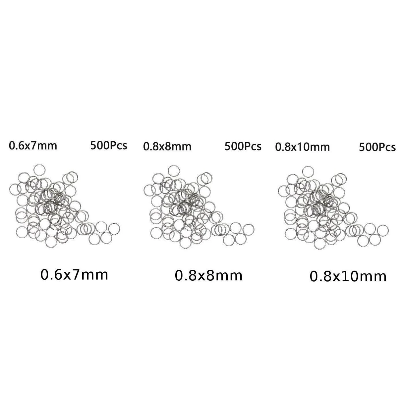 500 шт Круглые Кольца из нержавеющей стали, кольца, маленькие двойные кольца для изготовления ювелирных изделий
