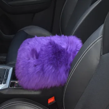 

Universal Warm Wool Car Armrest Console Pad Cover Soft Fluffy Arm Rest Seat Mat Auto Supplies C66