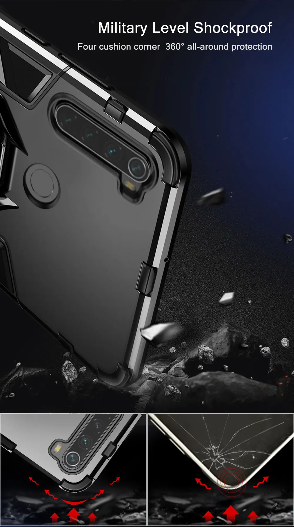 Чехол для Redmi Note 8 T, чехол, магнитный автомобильный держатель для телефона, чехол-кольцо для Xiaomi Redmi Note 8 T 8 T, чехол-броня, матовый чехол