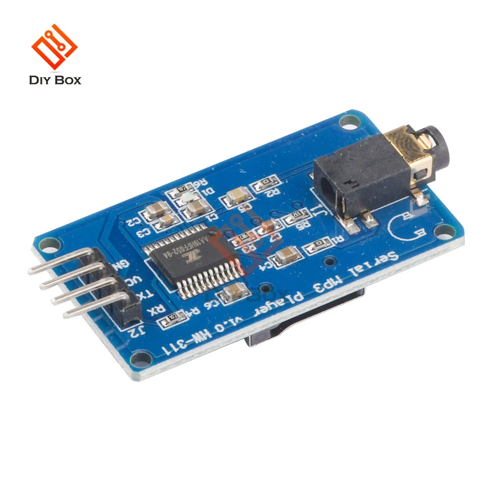 YX5300 MP3 Player Module Wav Format Music Player Voice Serial Port Control Music Module TF Card Slot
