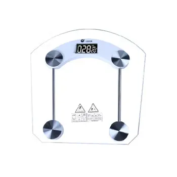 

Digital Body Electronic Weight Scale Tempered Glass Large Backlit Display Step On Technology High Precision Measurement 180kg Ma