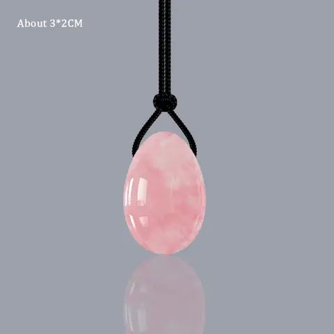 Natural Rose Quartz Yoni Egg Massage Jade Egg Kegel Exercise Pelvic Floor Muscle Tightening Vaginal Firming Crystal Ball