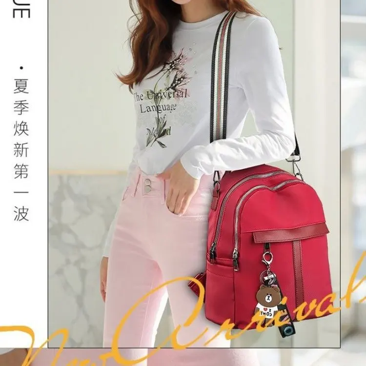

Korean-style Versatile 2019 New Style Shoulder Female Pu Soft Leather Women's Dual Purpose Backpack Fashion-Style Simple Travel
