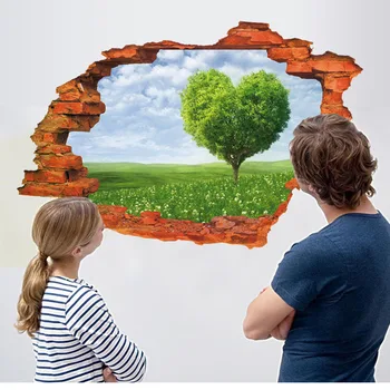 

3d Wall Stickers Landscape Painting Waterproof For Bedroom Kitchen Home Living Rooms Decor Diy Wallpaper Mural