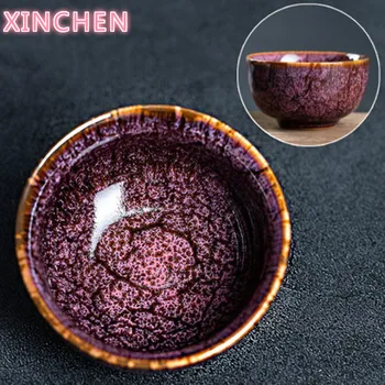 

Kiln Small Tea Cup Blue Yellow Pink Drinkware Chinese Kung Fu Tea Set Teacup cups Handpainted Ceramic Porcelain for puer Oolong