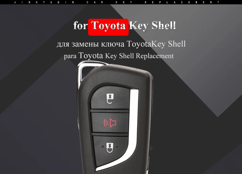 Jinyuqin 10 pezzi VA2 Toy48 Toy43 Flip pieghevole chiave a distanza Shell per Toyota Levin Camry Reiz Highlander Corolla Key Case 2/3 pulsante - H09f81047583642c5859b9526e0970926a