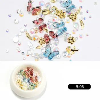 

1Box Resin Butterfly 3D Nail Stickers Nails Sequins Art Jewelry DIY Decorations
