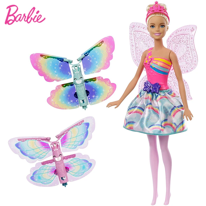 Barbie Fee Papillon Princesse Fee Coffret Cadeau Enfant Fille Avec Des Ailes Acheter Des Jouets Differents Accessoires Cadeau Poupee Frb08 Aliexpress