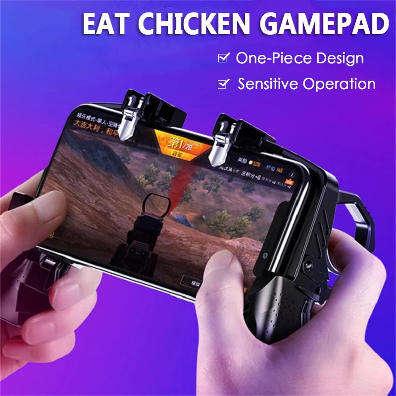 Игровой джойстик в форме оружия, ручка триггера, металлическая кнопка, вспомогательная игра, контроллер Pubg для смартфона 4,7-6,5 Дюймов