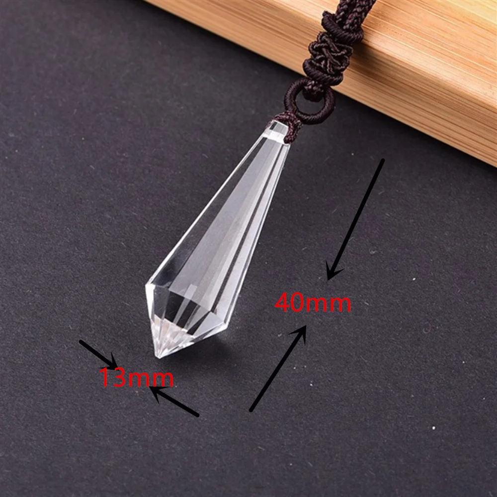 Натуральные белые бриллианты Подвески чакры прозрачное Исцеление заостренный