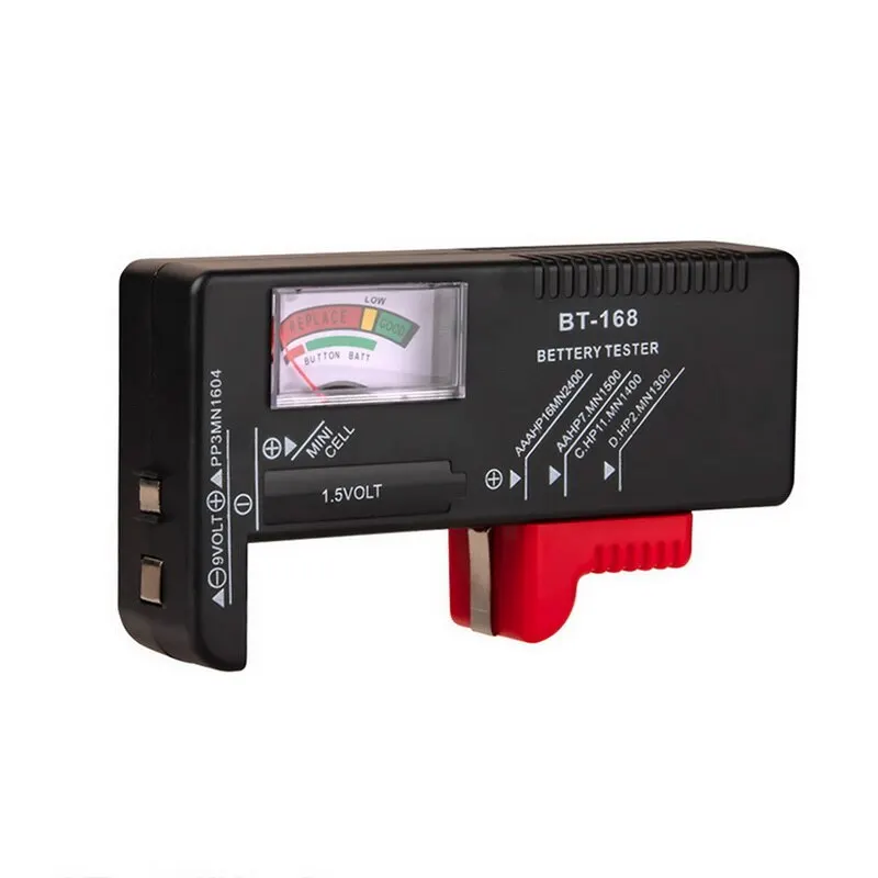 BT-168D Digital Battery Tester 9V/1.5V/AA/AAA Battery Capacity Tester Button Cell Volt Checker Universal BT-168 battery tester
