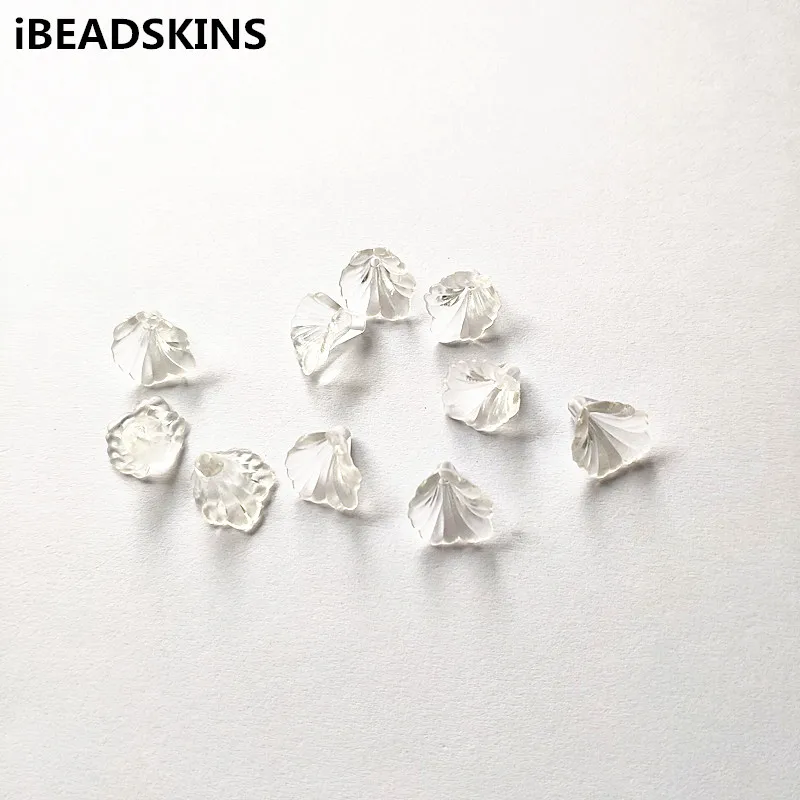 New arrival! 13X11mm 1400pcs Clear acrylic Small Flower shape beads for Necklace Earrings parts hand Made Jewelry DIY | Украшения и