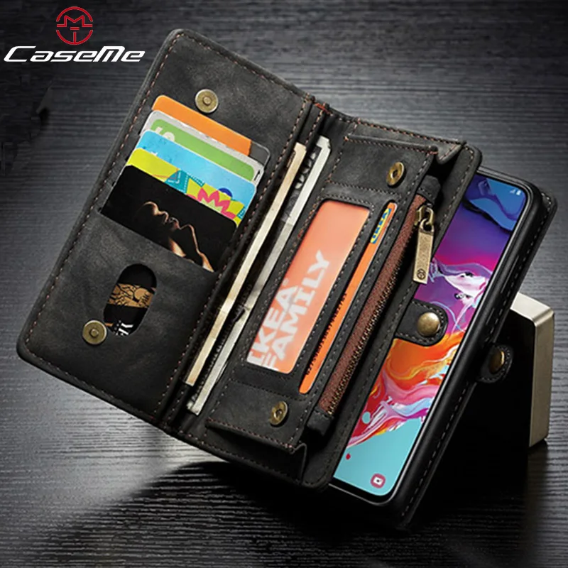

Original CaseMe For Samsung A70 A80 A90 A50 A40 A30 A20 A20E Wallet Case for Samsung Galaxy A70 Flip Leather Pocket Phone Case