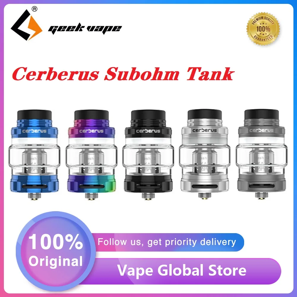 Оригинальный GeekVape Cerberus Subohm бак 5 мл/4 мл распылитель 0.2ohm супер легкой сетки