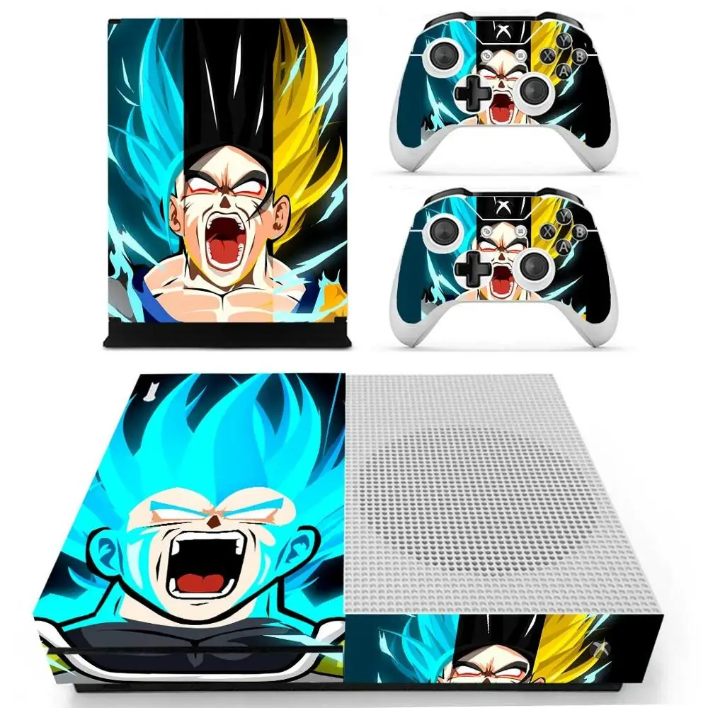YS-xboxoneS-0614 Наклейка s Dragon Ball Супер для Xbox One S Viny наклейки на кожу Pegatina для Xbox one тонкая консоль и два контроллера шкуры - Цвет: YS-xboxoneS-0614