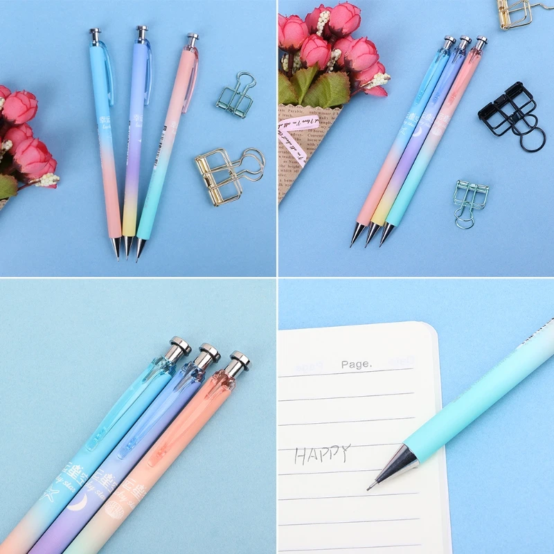 Cute Moon Star Plastic Mechanical Pencil Automatic Pen For Writing School Supply