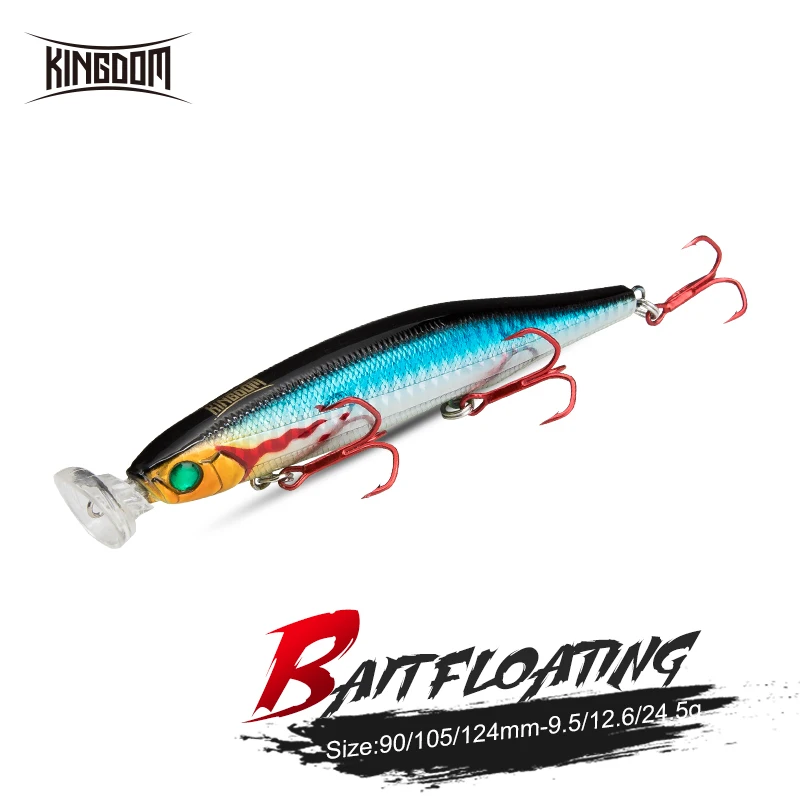 Kingdom Fishing Lures Hard Swim Baits Minnow Floating Poppers Pencil Switchable 4 Lip 5 Different Action Wobbler Fishing Tackle