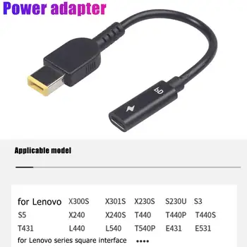 

Type-C Cable Female to Square DC Male PD Charging Extension for Lenovo All-copper Conductor Induction Chip 15cm Dropshipping