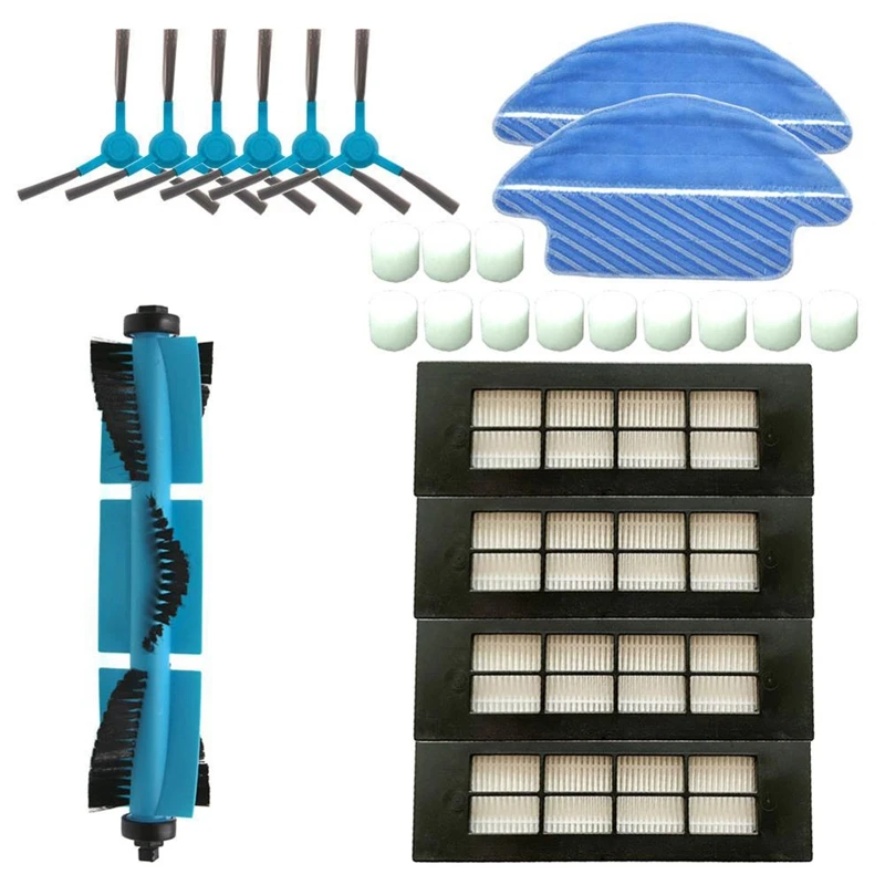 

Roller Brush Robot Vacuum Cleaner HEPA Filter Main Brush Side Brush for Conga 3090 Series Robotic Vacuum Cleaner Filter Parts Ac