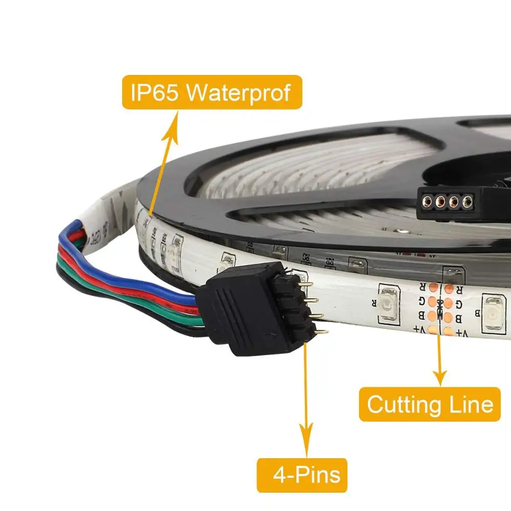 IP65 водонепроницаемая гибкая светодиодная ленсветильник 5 м/16 4 футов RGB SMD 3528 с