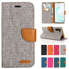 Джинсовый разноцветный кожаный флип-чехол для samsung Galaxy S10 E 5G S9 S8 S7 S6 S5 Plus Pro Edge Note 10 9 8 5 Чехол-кошелек для телефона