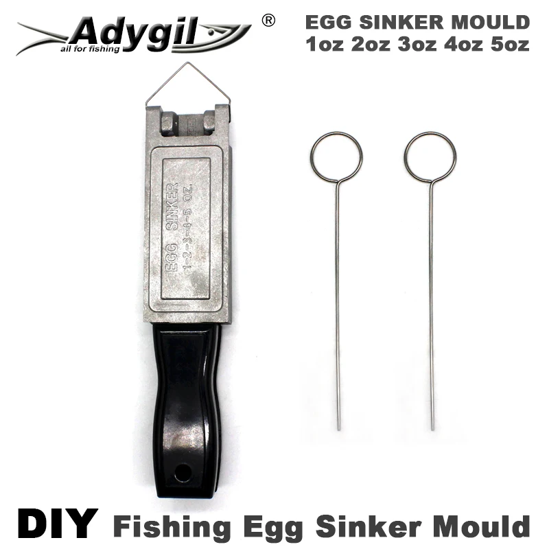 Adygil Bean Sinker Mold with 6 Cavities and 1/2-Ounce,Without