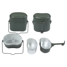 German World War II Lunch Box Old Nostalgic Outdoor Multi-functional Picnic Set Aluminum Kettle German Army Fans with Lunch Box