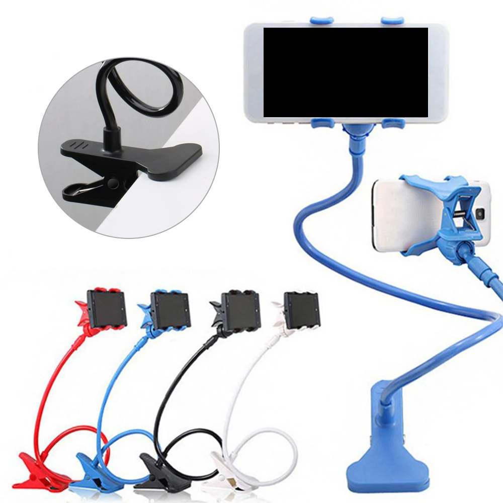 Móvil soporte perezoso de dos abrazadera teléfono Flexible soporte para teléfono móvil soporte perezoso soporte para teléfono para el brazo de escritorio soporte de Clip