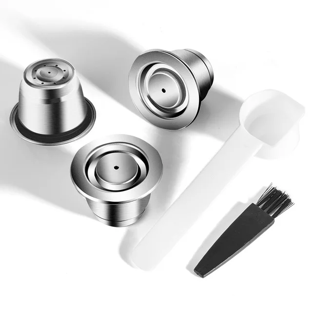 Food Grade Stainless Steel Reusable Capsule Coffee Compatible For Nespresso Coffee Machine Original Line With Dosing Ring Coffee Filters Aliexpress