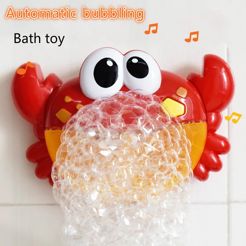 

Small Crab Bathing Machine Bathing Machine Soap Machine Bath Soap Making Toy Kids Music Water Toys Outdoor Bath Bubble Machine