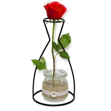 Абсолютно стиль ретро железная линия цветы ваза металлический держатель для растений Современный твердый домашний декор скандинавский стиль s железная ваза