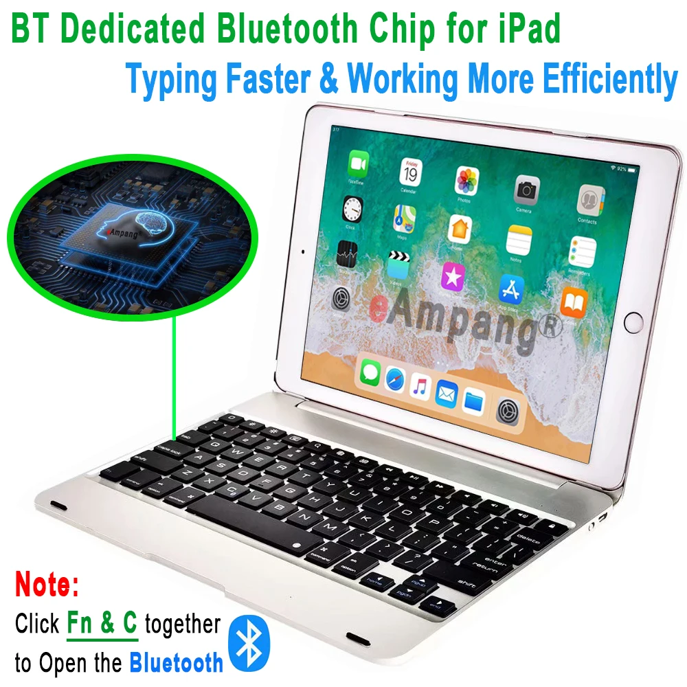 Топ Флип-клавиатура для Apple iPad 9,7 5-го 6-го поколения Bluetooth клавиатура чехол для iPad Air 1 2 5 6 Pro 9,7 чехол