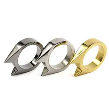 Портативный размер для женщин и мужчин, безопасное кольцо для выживания, инструмент для самозащиты, кольцо из металлического сплава, инструмент для защиты пальцев, цвет в ассортименте