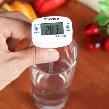 

Food Probe Thermometer Stainless Steel Electronic Digital BBQ Meat Thermometer Rotatable Temperature Test Tool