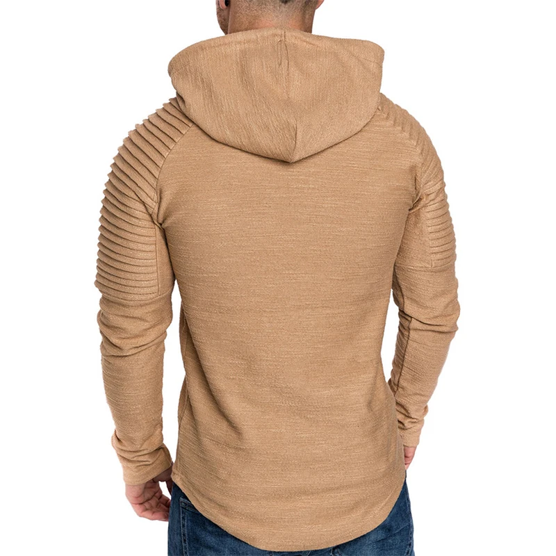 pleated moletom com capuz jacket