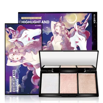 

3 Colors Face Powder Pressed Powder High Light Shadow Disk Repair Palette Natural Makeup Brighten Cosmetic