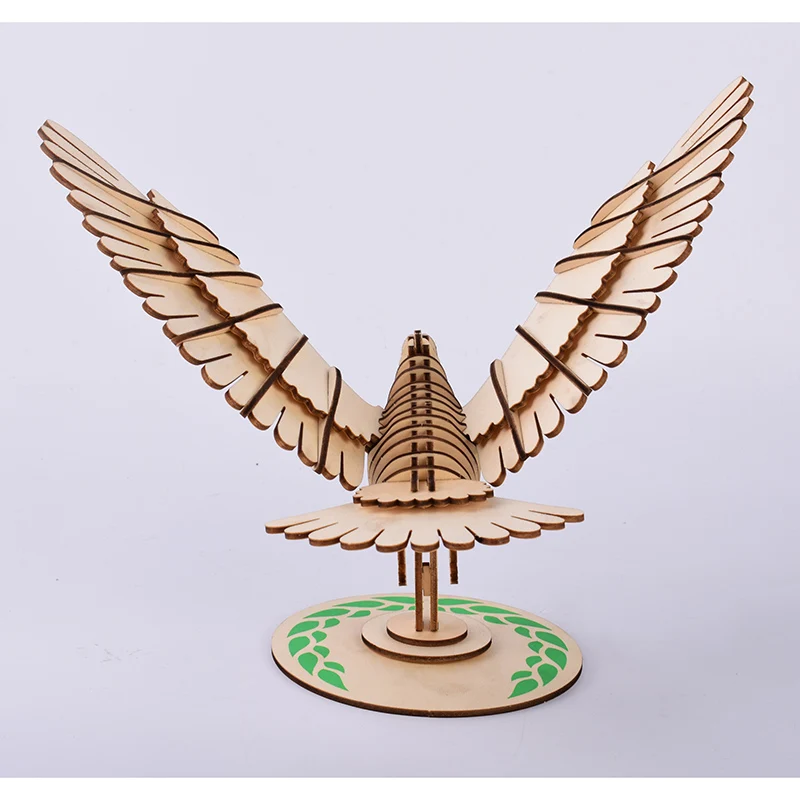 Лазерная резка Деревянный Diy 3D игра-головоломка подарок для детей ребенок друг модель животных наборы мира голубь Популярная игрушка
