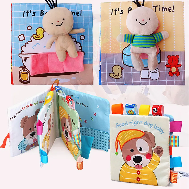 

Baby Soft Cloth Book 3D Infant Early Cognitive Development Educational Bath Quiet First Book Interactive Books for Children