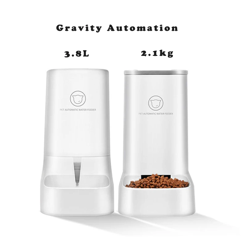 

Pet Dog Cat Water Fountain Automatic Water Food Feeder Dispenser Container Display For Dogs Cats Drink Eat