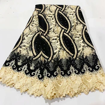 

Newest hot Selling French Lace Wholesale Price High Quality African Tulle cord Lace 2020 Net Embroidered Lace Fabric for praty